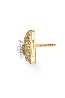 14kt Rose Gold Finish Earrings With 188 Diamonds