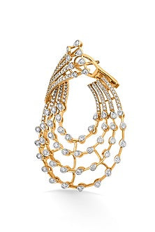 18kt Rose Gold Finish Earrings With 360 Diamonds