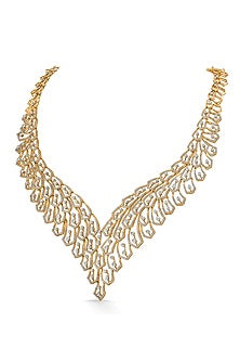 14kt Rose Gold Finish Necklace With 1417 Diamonds
