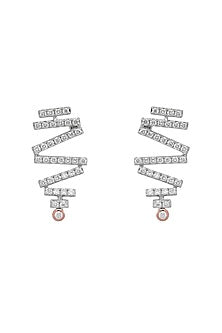 14kt Rose Gold Finish Diamond Lariat Stud Earrings