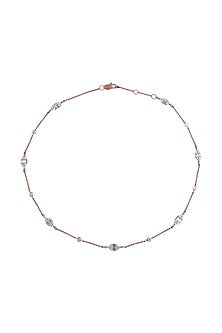 14kt Rose Gold Finish Diamond Necklace
