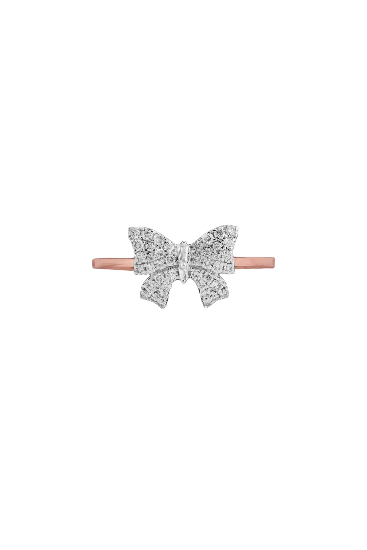 14kt Rose Gold Finish Diamond Ring