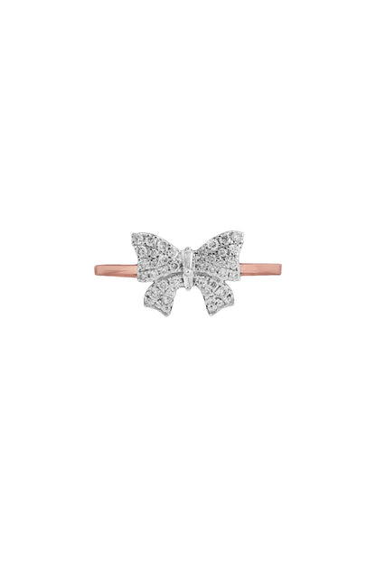 14kt Rose Gold Finish Diamond Ring