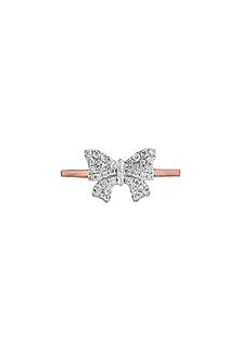14kt Rose Gold Finish Diamond Ring