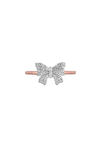 14kt Rose Gold Finish Diamond Ring