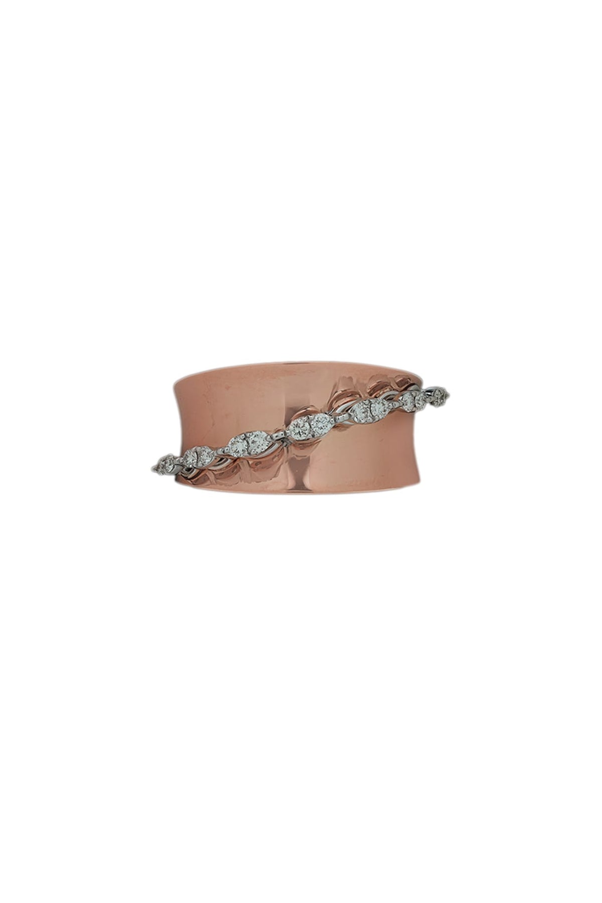 18kt Rose Gold Finish Diamond Soiree Ring