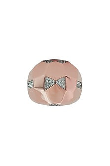18kt Rose Gold Finish Diamond Soiree Ring