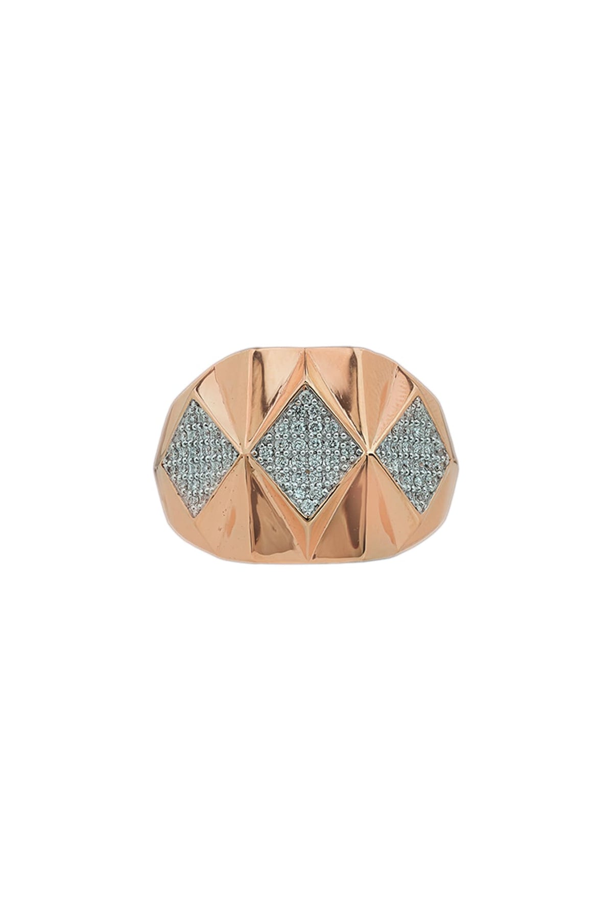 18kt Rose Gold Finish Diamond Soiree Ring