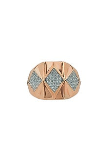 18kt Rose Gold Finish Diamond Soiree Ring
