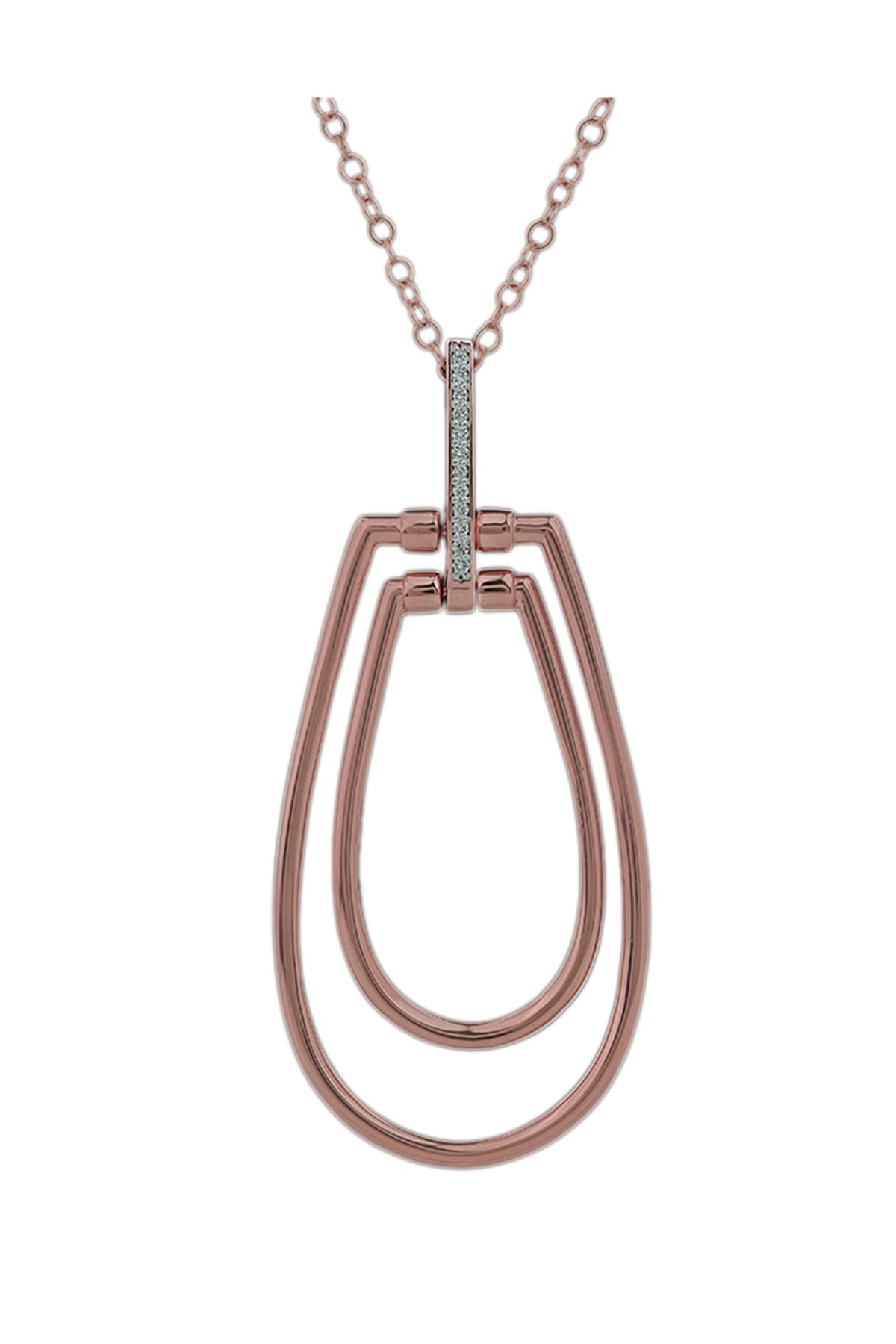 18kt White Finish Diamond Soiree Pendant