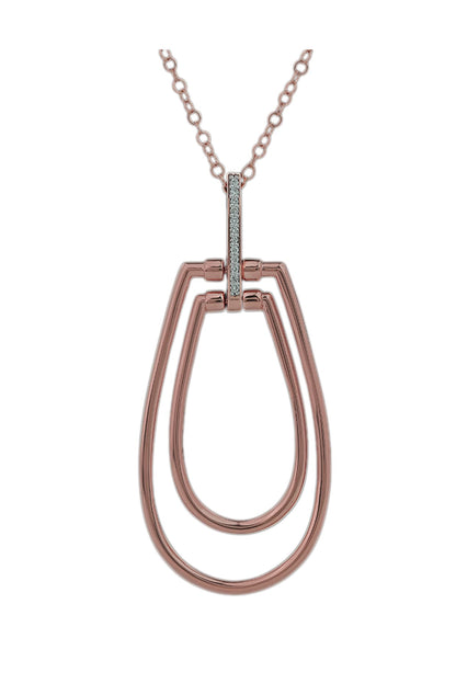 18kt White Finish Diamond Soiree Pendant