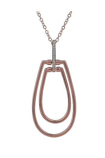 18kt White Finish Diamond Soiree Pendant