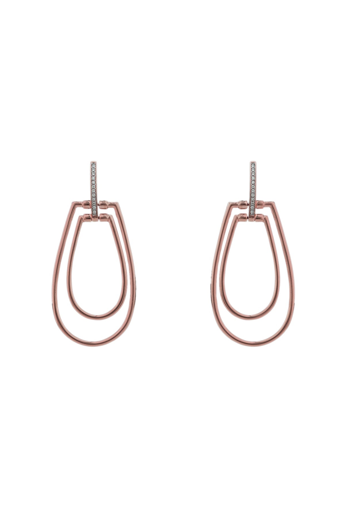 18kt White Finish Diamond Soiree Dangler Earrings