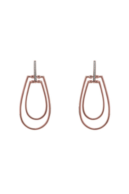 18kt White Finish Diamond Soiree Dangler Earrings