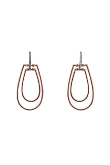 18kt White Finish Diamond Soiree Dangler Earrings