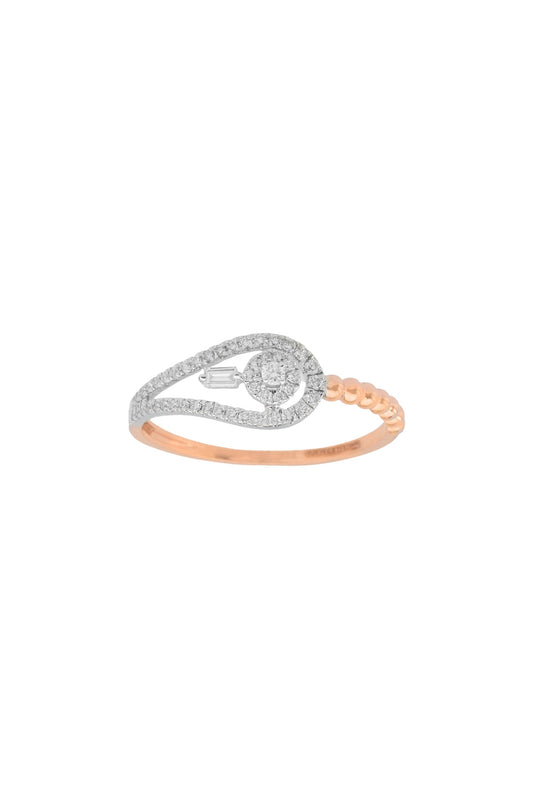 14kt Rose Gold Finish Diamond Boujee Ring
