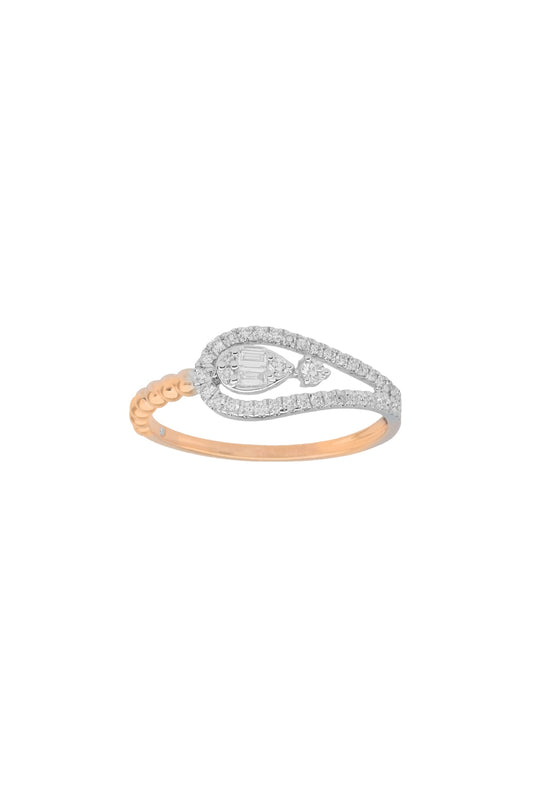 14kt Rose Gold Finish Diamond Boujee Ring