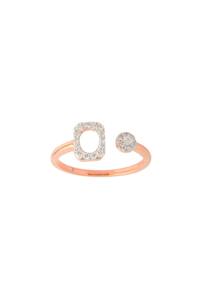 14kt Rose Gold Finish Diamond Boujee Pendant Ring