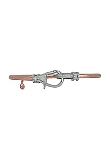 18kt Rose Gold Finish Diamond Soiree Oval Bangle