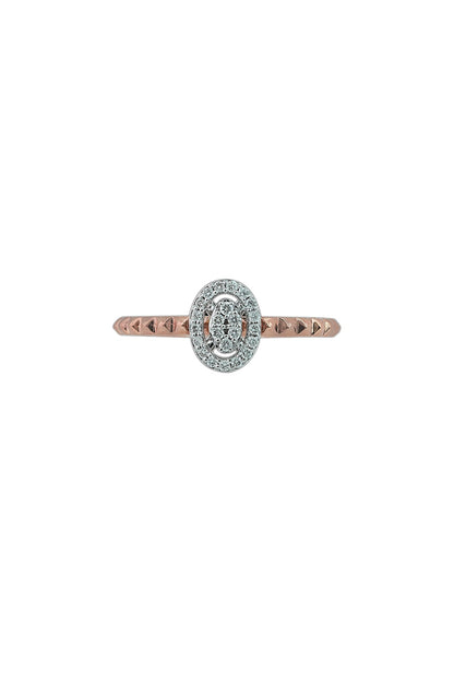 18kt Rose Gold Finish Diamond Soiree Ring