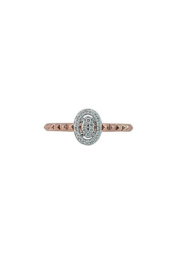 18kt Rose Gold Finish Diamond Soiree Ring