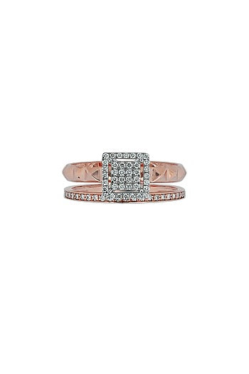 18kt Rose Gold Finish Diamond Soiree Ring