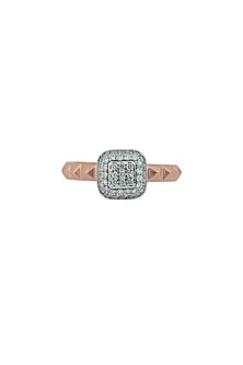 18kt Rose Gold Finish Diamond Soiree Ring