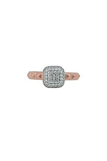 18kt Rose Gold Finish Diamond Soiree Ring