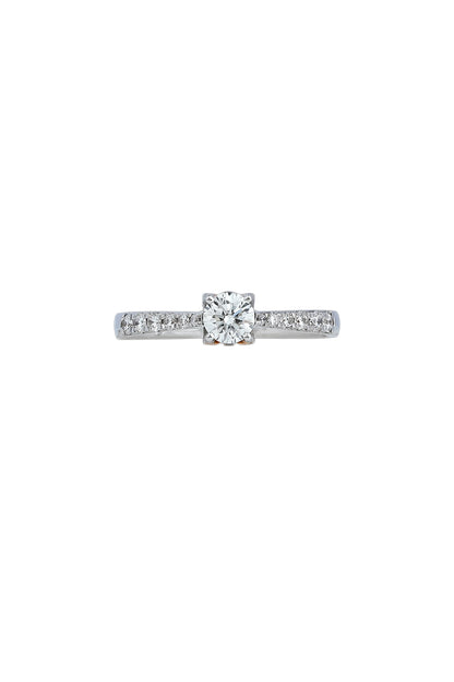 18kt White Finish Diamond Soiree Ring