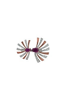 18kt Rose Gold Finish Diamond Toren Ring