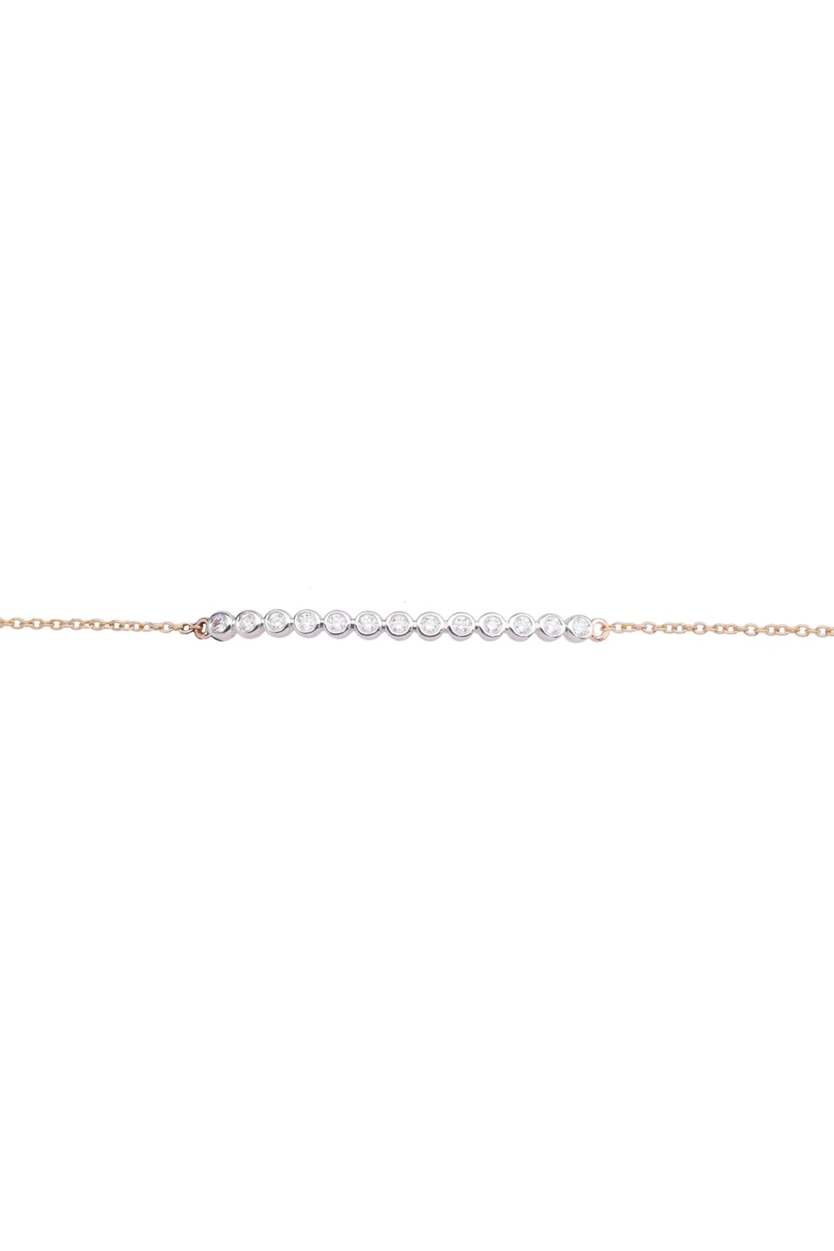 14kt Rose Gold Finish Diamond Loose Bracelet