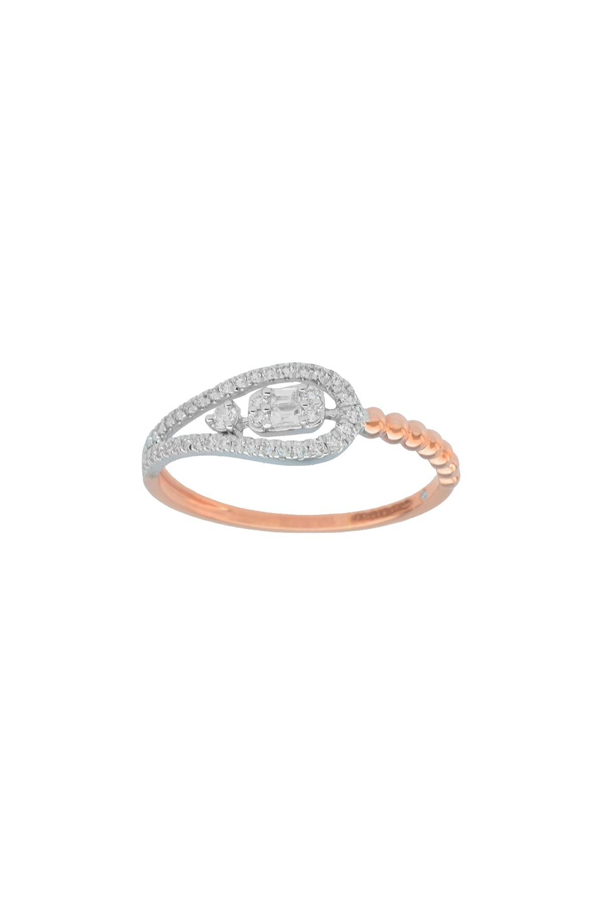 14kt Rose Gold Finish Diamond Boujee Ring