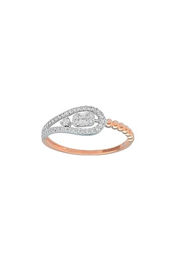 14kt Rose Gold Finish Diamond Boujee Ring
