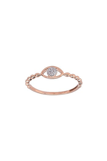 14kt Rose Gold Finish Diamond Boujee Ring