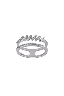 14kt White Finish Diamond Ring