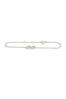 14kt Rose Gold Finish Diamond Seven-Up Bracelet