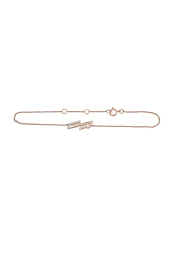 14kt Rose Gold Finish Diamond Seven-Up Bracelet