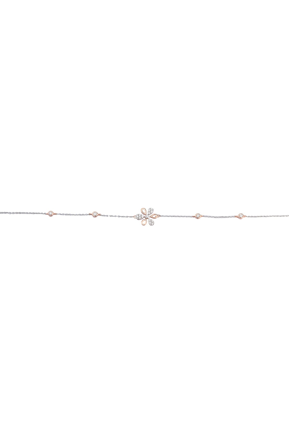 14kt Rose Gold Finish Diamond Loose Bracelet