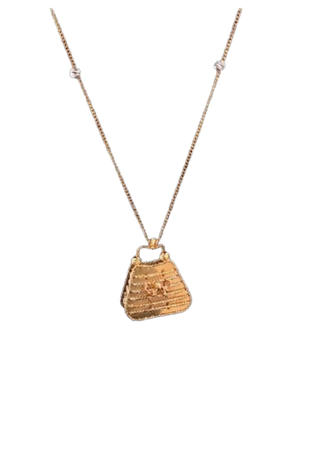 18kt Rose Gold Finish Diamond Handbag Charm Pendant Necklace