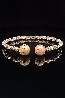 18kt Two-Tone Finish Twisted-Rope Bangle