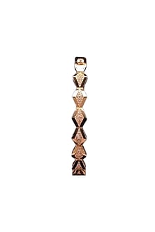 18kt Rose Gold Finish Pyramid-Shaped Spike Bangle