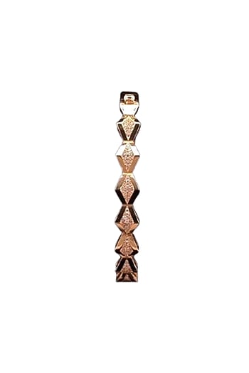 18kt Rose Gold Finish Pyramid-Shaped Spike Bangle