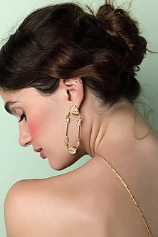 Gold Plated Charpente Earrings