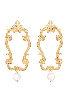 Gold Plated Versailles Pearl Earrings