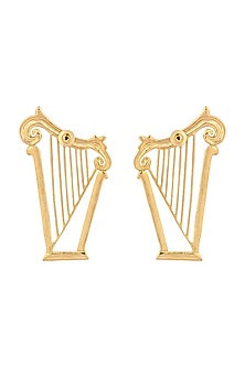 Gold Plated Harp Earrings