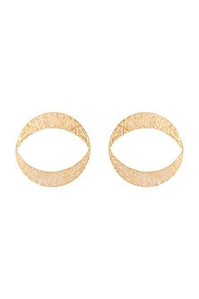 Gold Finish Handcrafted Pictographic Symbol Earrings