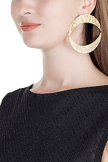 Gold Finish Handcrafted Pictographic Symbol Earrings