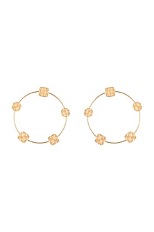 Gold Finish Handcrafted Hoop Earrings