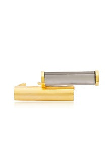 Gold Finish Handcrafted Ring With Grey Stone