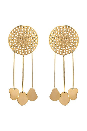 Gold Plated Handcrafted Dangler Earrings